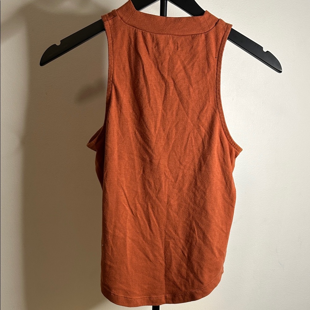 Madewell Sleeveless Burnt Orange Muscle Tee - Picture 4 of 6